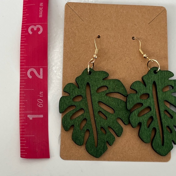 PALM EARRINGS | Wood | NWT - Picture 8 of 8